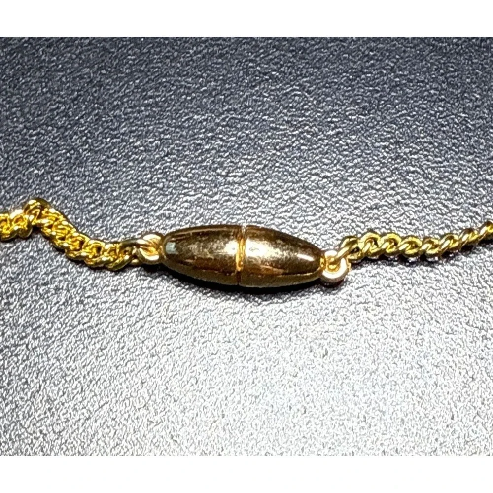 Disney Store London Gold Tone Beauty And The Beast Necklace Red Gems AB Crystals